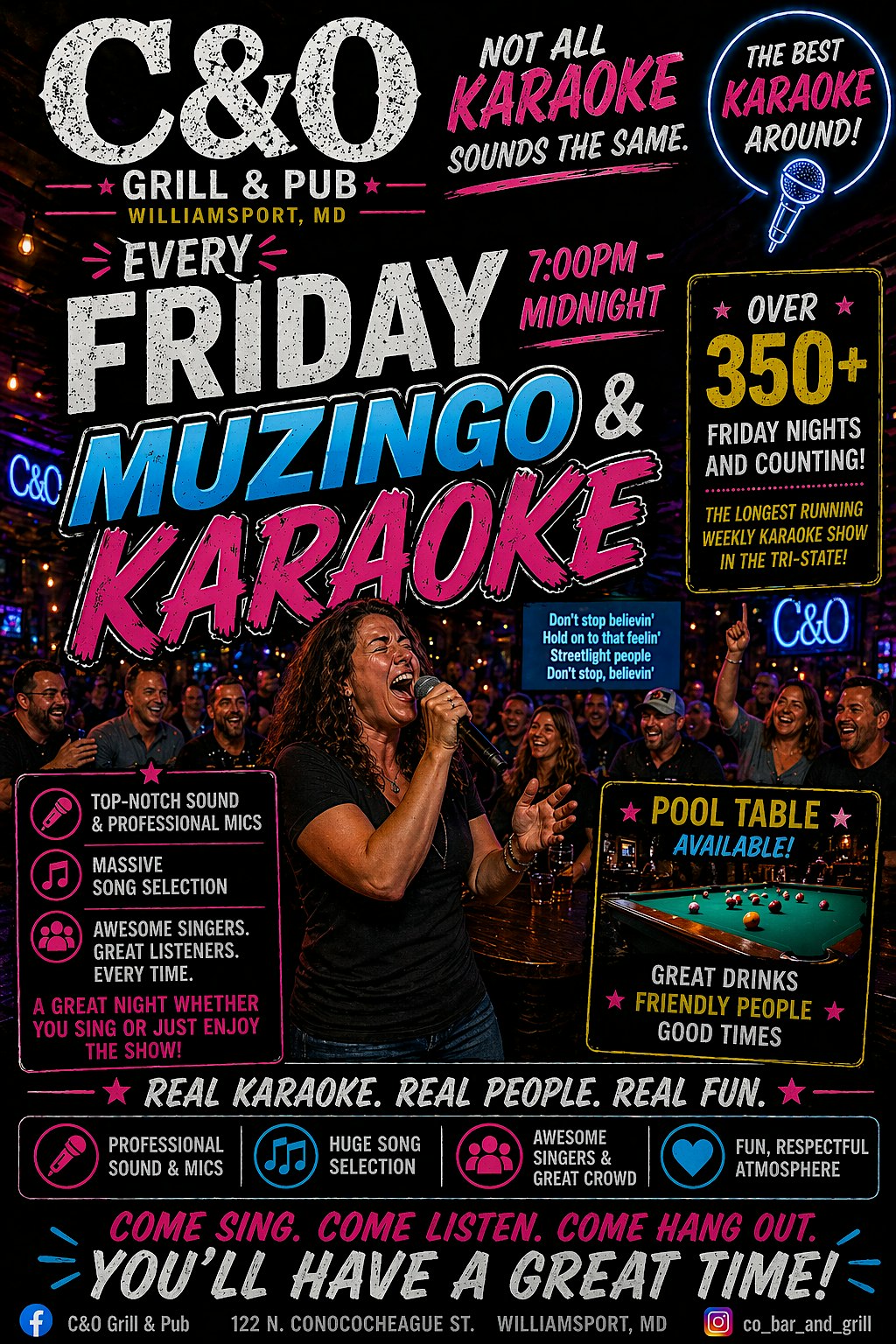 Friday Night Karaoke at C&O Grill and Pub – Williamsport, MD at C&O grill and pub – Williamsport, MD