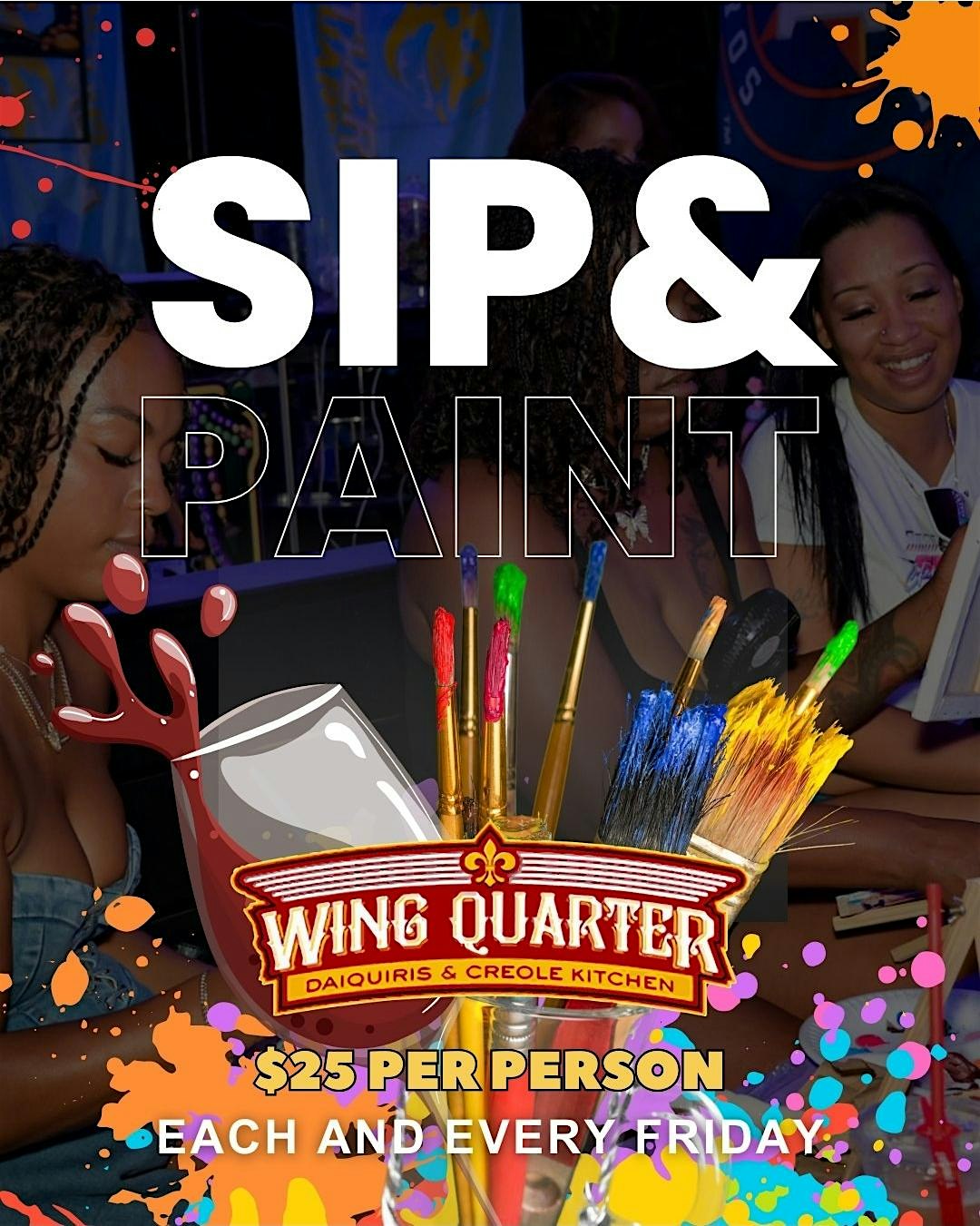 Paint, Sip & Puff at Wing Quarter Daiquiris & Creole Kitchen – Houston, TX