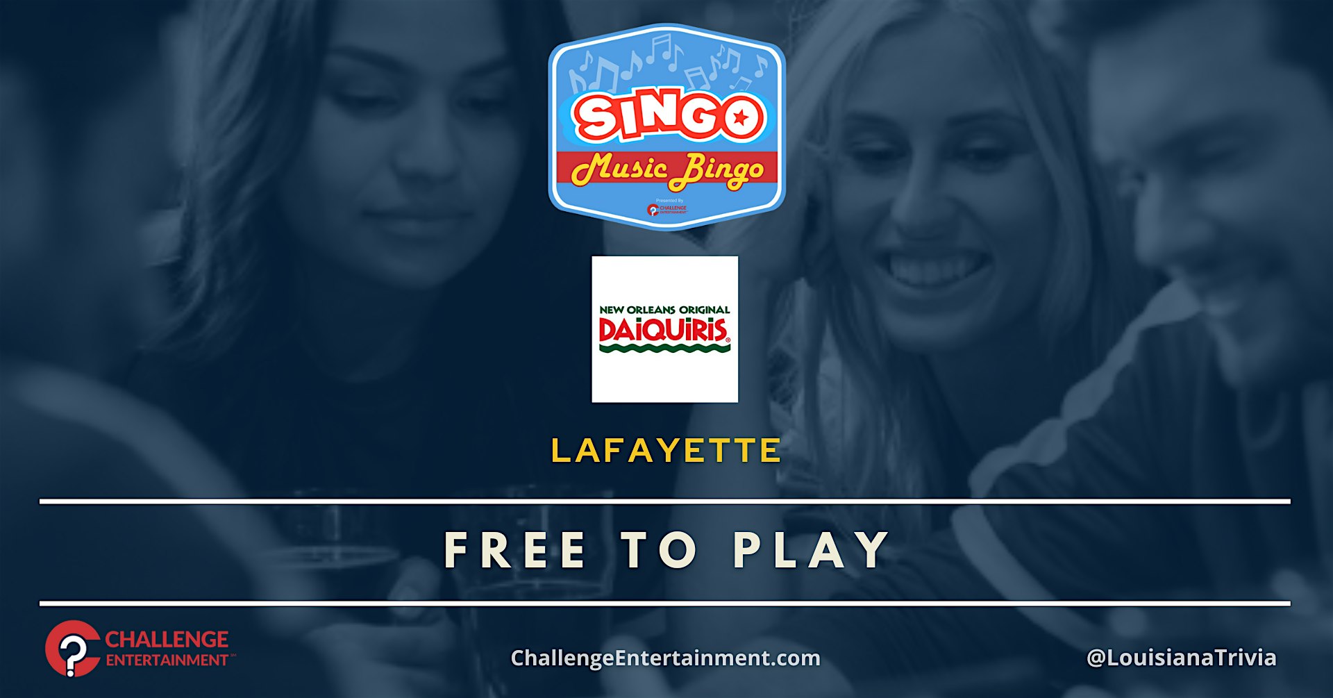 Weekly SINGO Music Bingo Nights at New Orleans Original Daiquiris Lafayette at New Orleans Original Daiquiris – Lafayette, LA