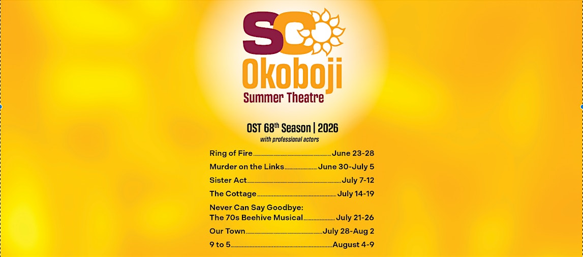The Cottage, July 17, Friday, 8 p.m. at Okoboji Summer Theatre – Okoboji, IA