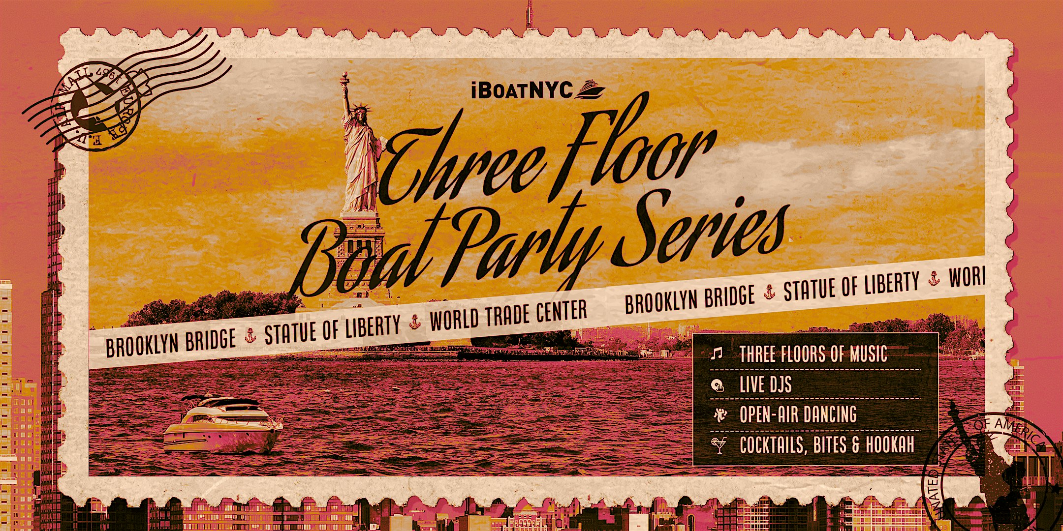 NYC Boat Party: Reggaeton / Hip-Hop / House Music on Multi-Level Yacht at Pier 78 at Hudson River Park – New York, NY