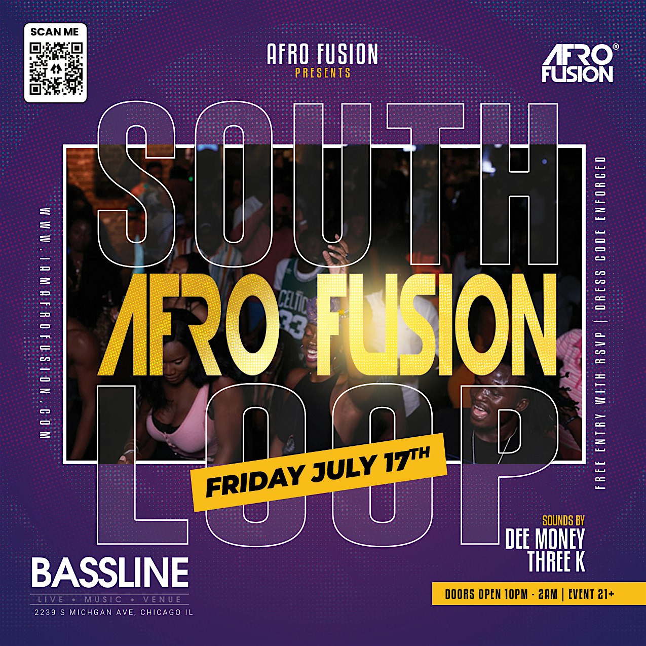 Afro Fusion South Loop Edition – FREE/RSVP at BASSLINE – Chicago, IL