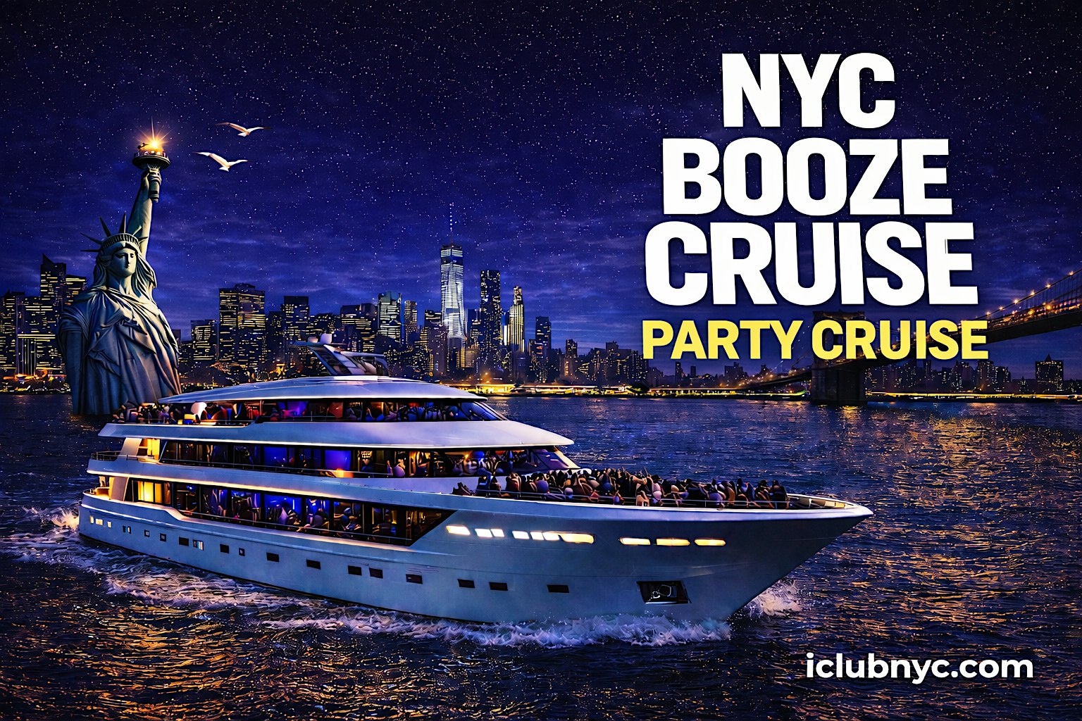 NYC BOOZE CRUISE PARTY CRUISE | SUMMER NIGHT SERIES 2026 at Pier 36 NYC – New York, NY