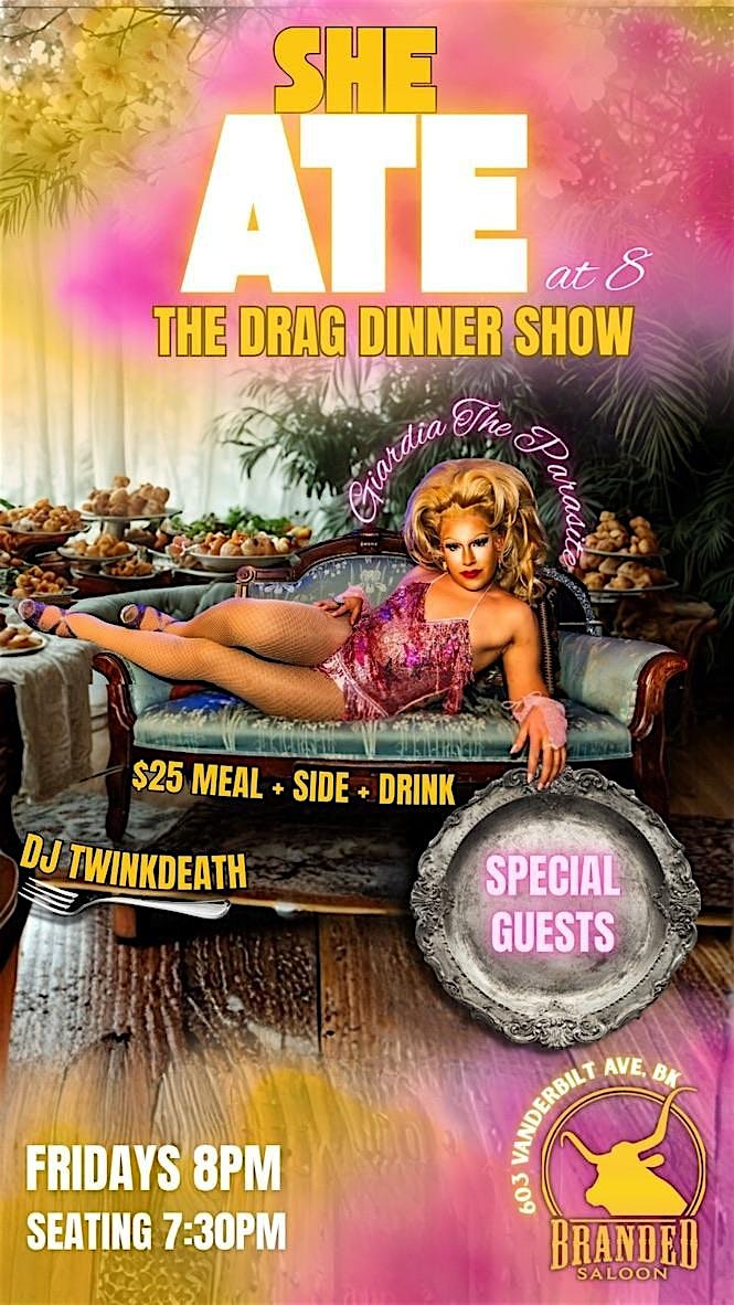 SHE ATE! The Drag Dinner Experience at Branded Saloon – Brooklyn, NY