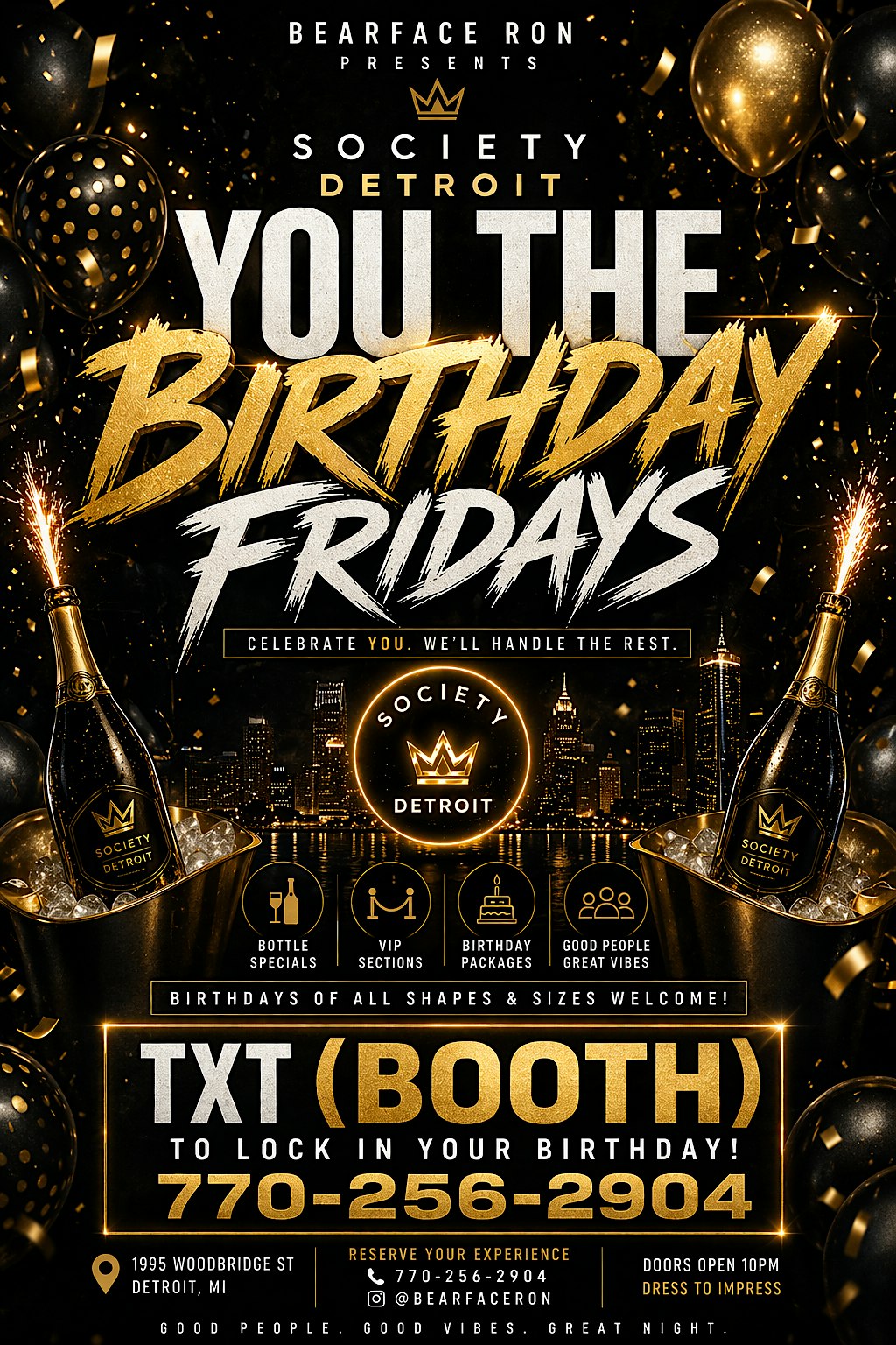 SOCIETY DETROIT FRIDAYS at 1995 Woodbridge St – Detroit, MI