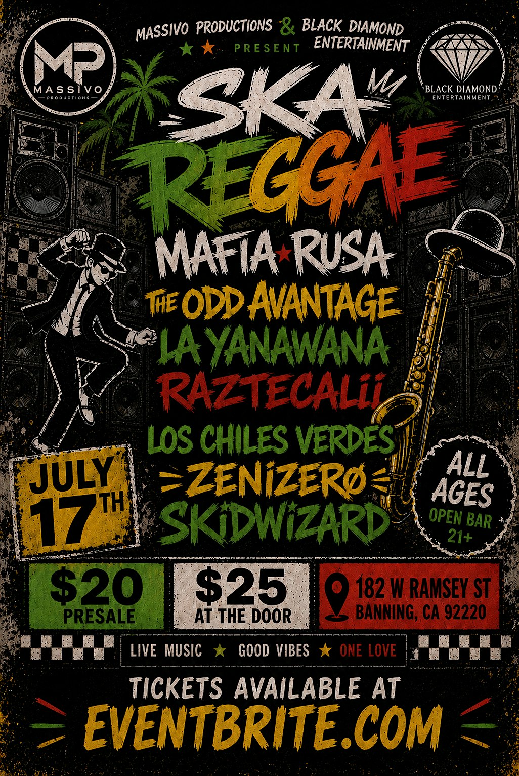 SKA REGGAE NIGHT!!! at 182 W Ramsey St – Banning, CA