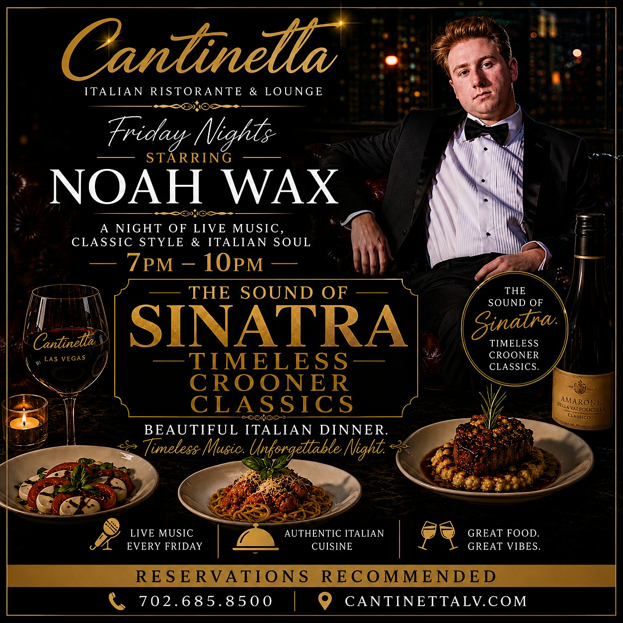 The Sound of Sinatra: Timeless Crooner Classics at Cantinetta Pizza and Pasta – Las Vegas, NV