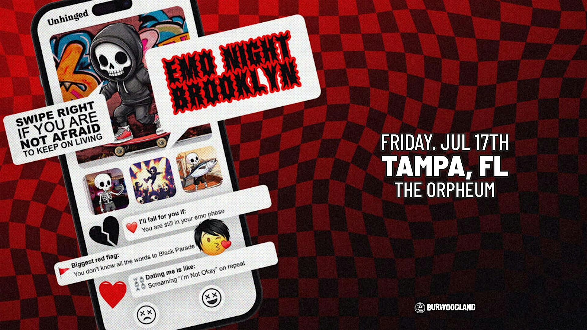 Emo Night Brooklyn at The Orpheum – Tampa, FL