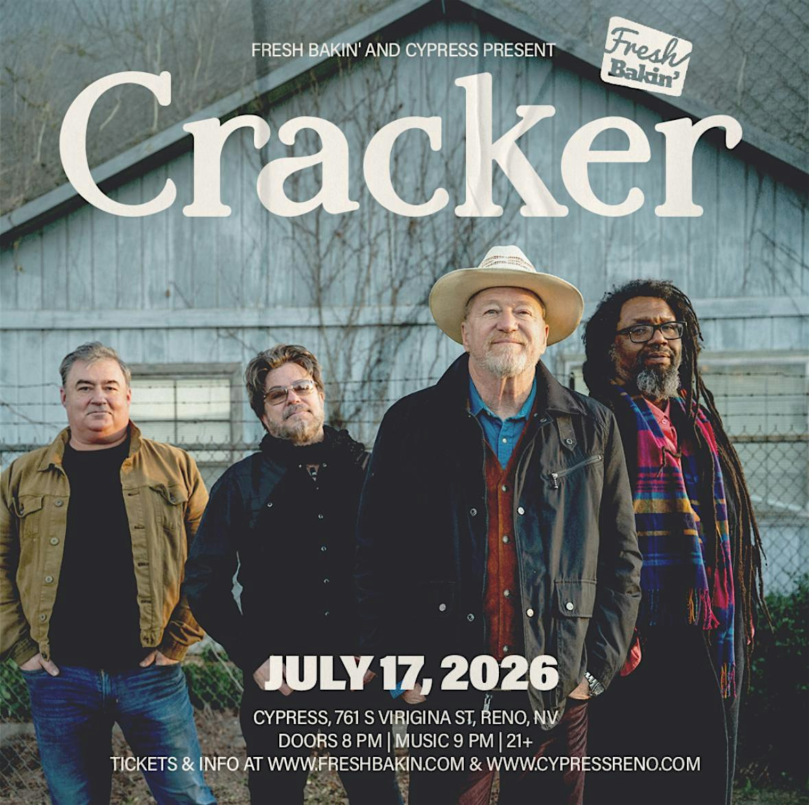 Cracker Live at Cypress – Reno – PREMIUM EVENT at Cypress Reno – Reno, NV