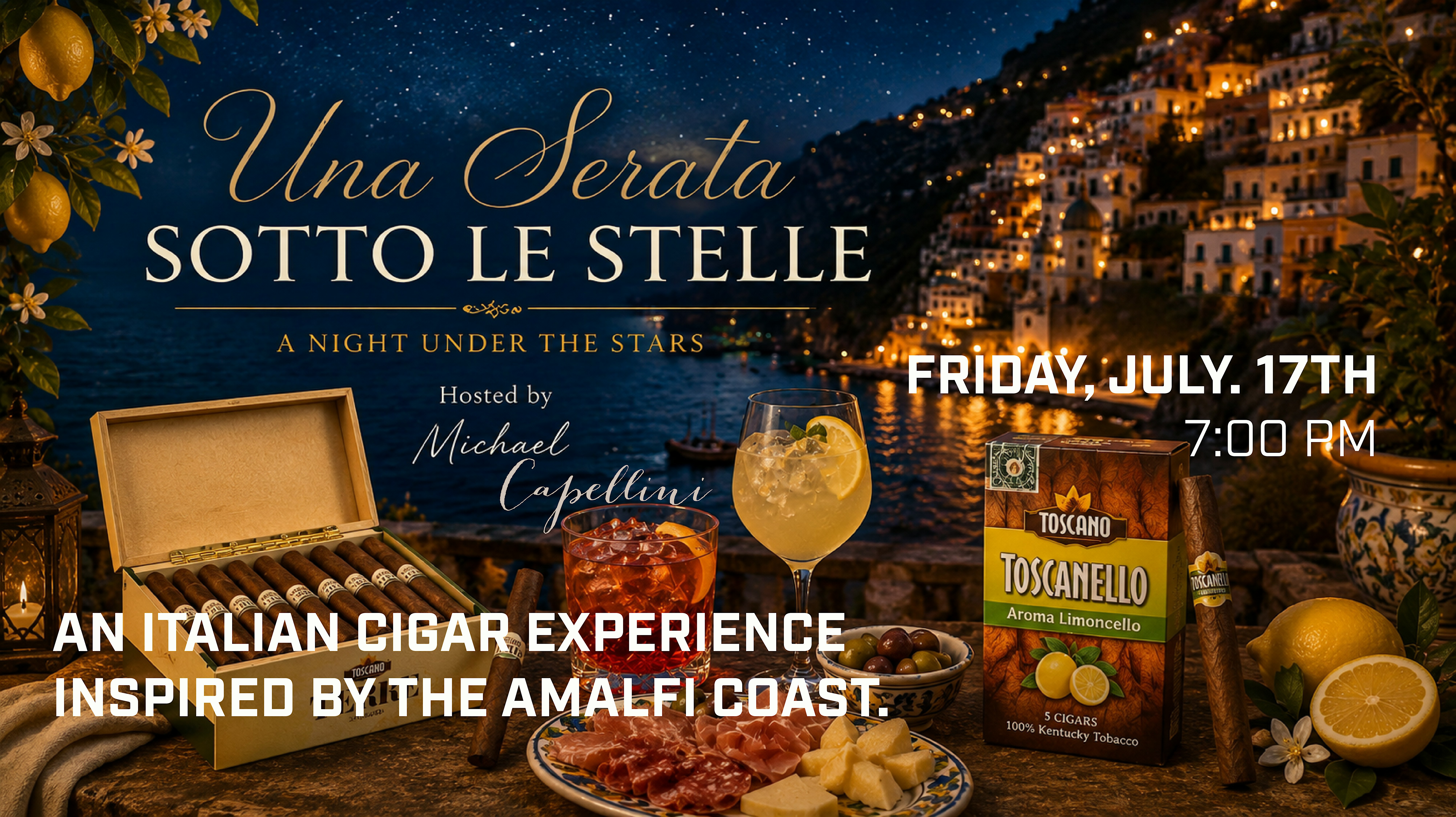 “Una Serata Sotto le Stelle” with Toscano Cigars at Industrial Cigar Co. – Frisco, TX