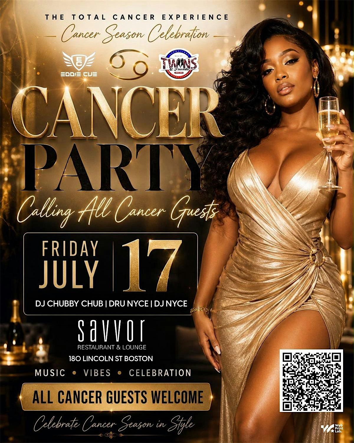 “THE TOTAL CANCER EXPERIENCE” at Savvor Restaurant and Lounge – Boston, MA