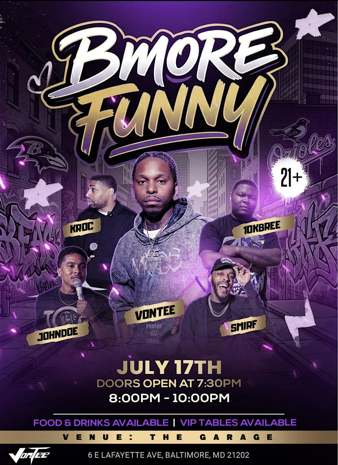 Bmore Funny at The Garage – Baltimore, MD