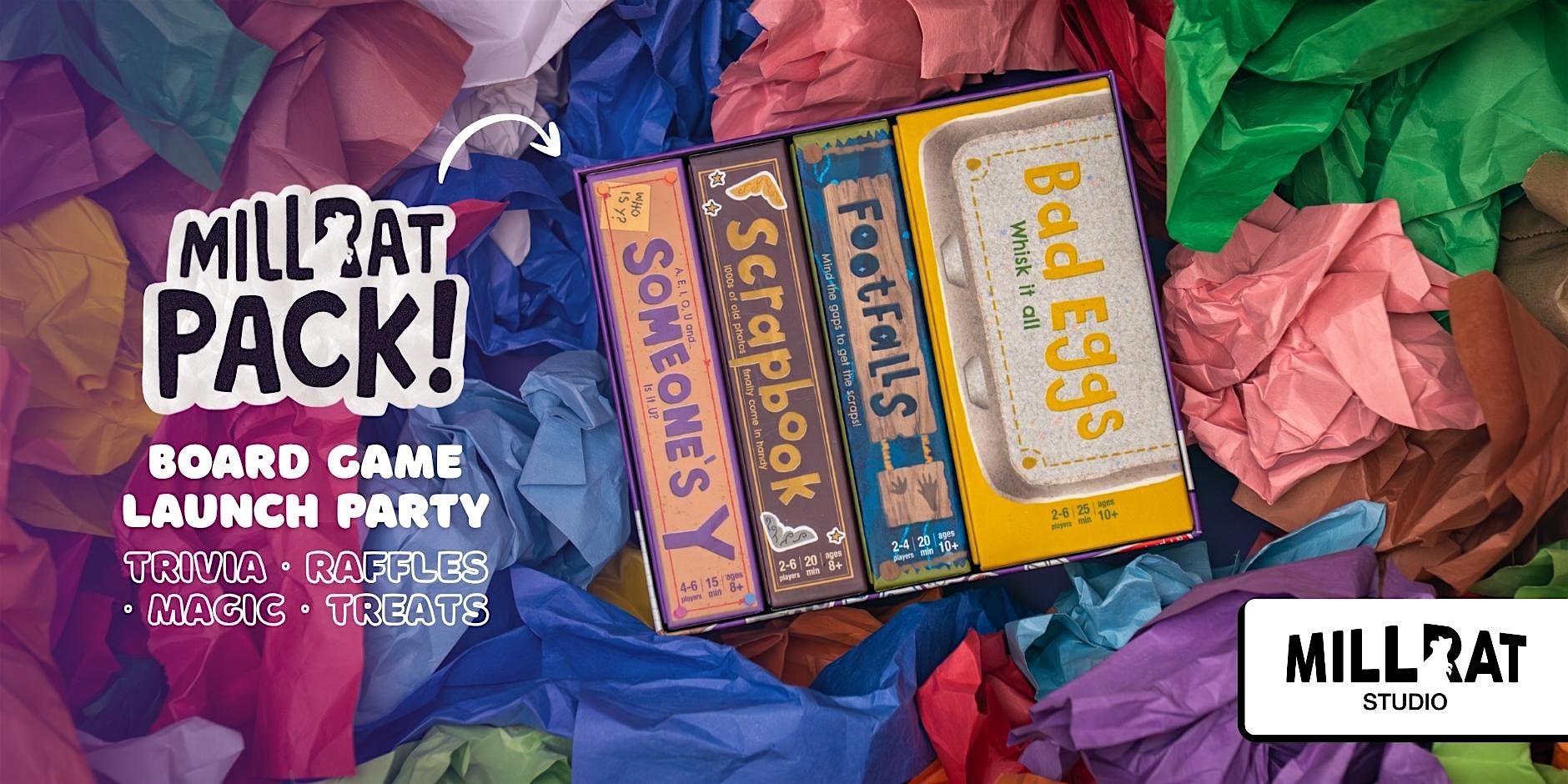 MILLRAT Pack: Launch Party & Game Night w/ Trivia & Magic at The Mill Cafe – Arlington, MA
