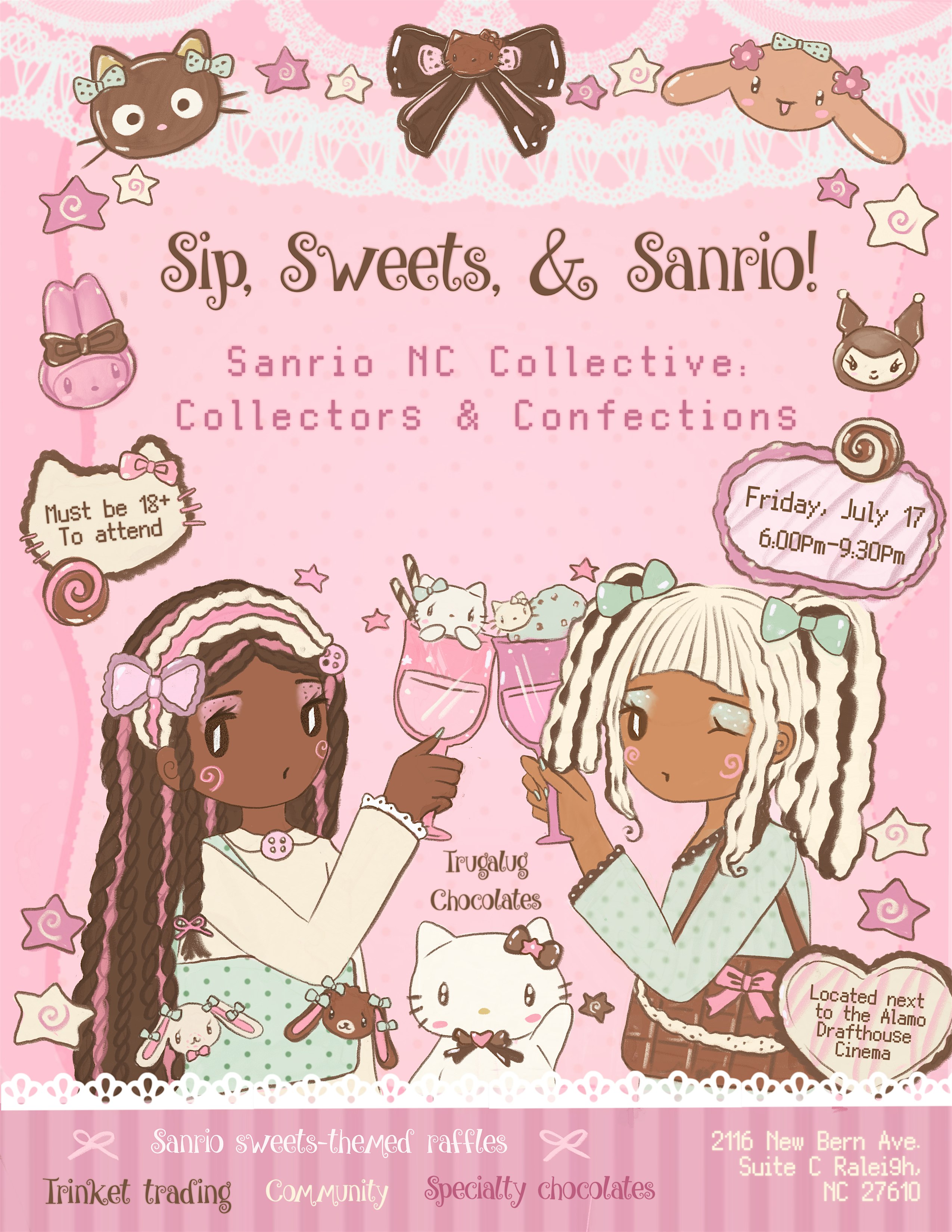 Sip, Sweets, & Sanrio! (18+) at Trugalug Chocolates – Raleigh, NC