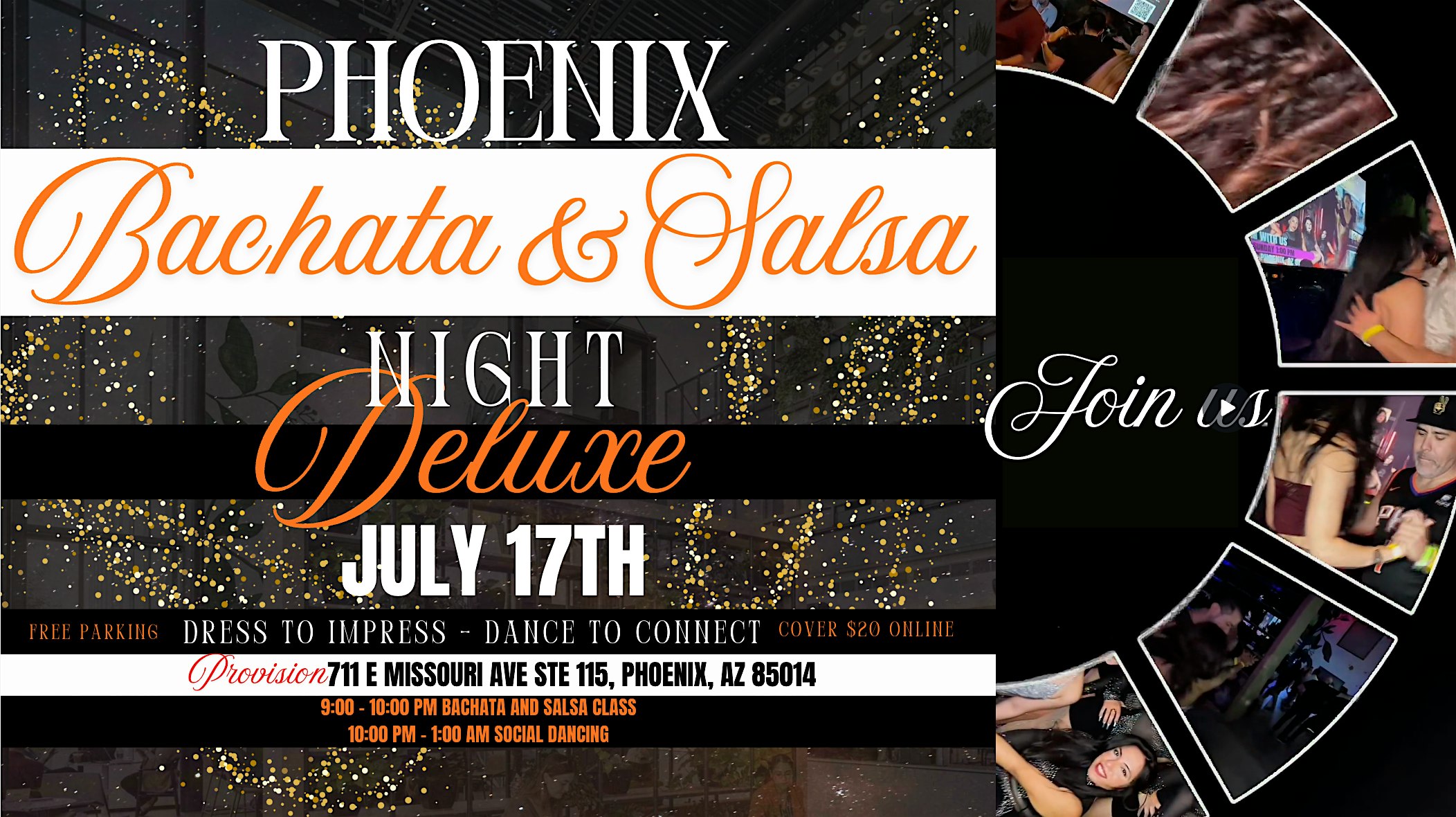PHOENIX BACHATA & SALSA NIGHT DELUXE at 711 E Missouri Ave ste 115 – Phoenix, AZ