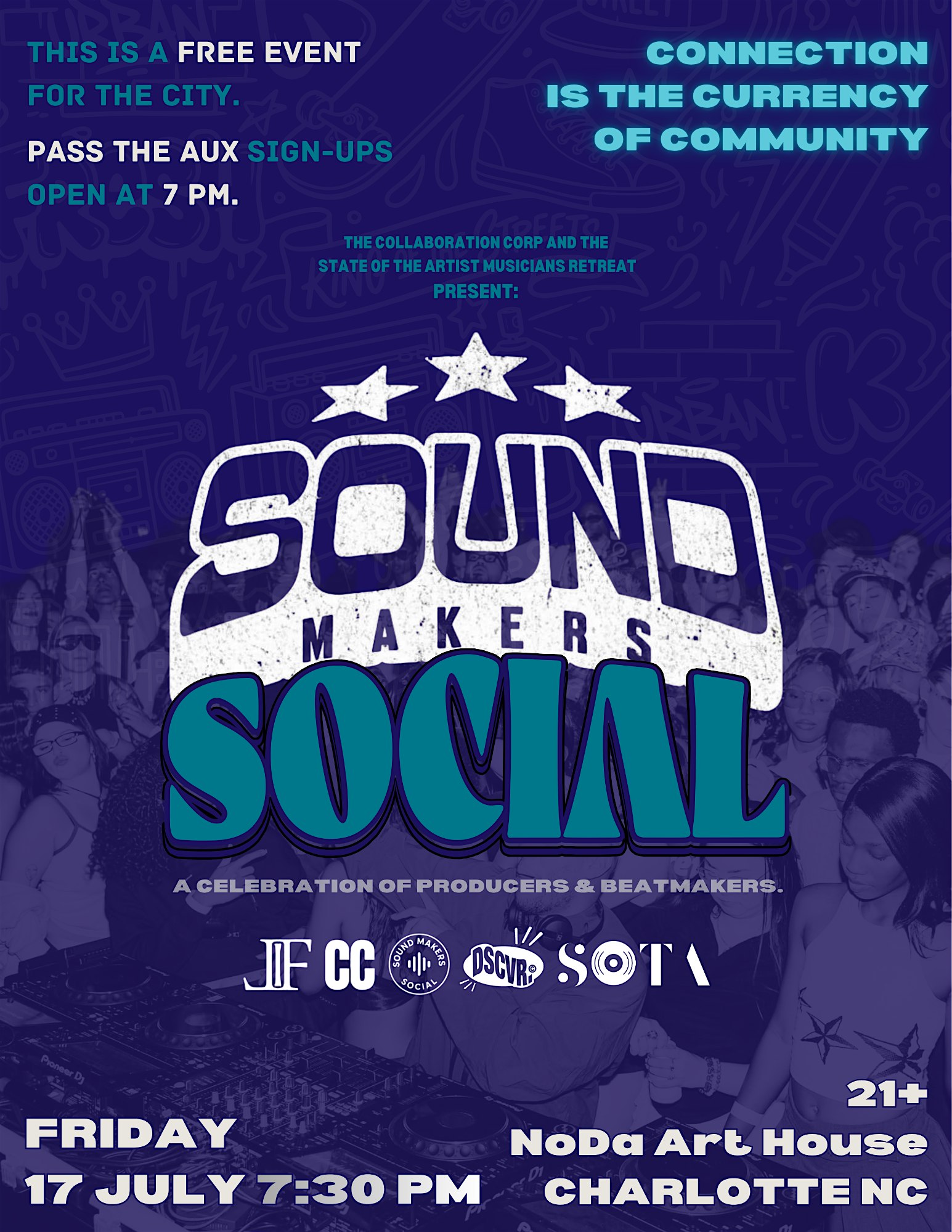 SOUND MAKERS SOCIAL X SOTA Musicians Retreat at Noda Art House – Charlotte, NC
