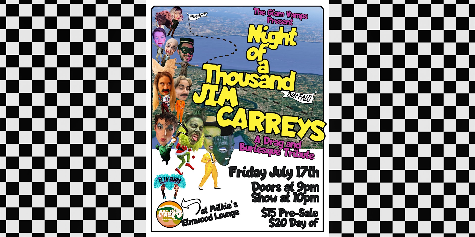 The Glam Vamps Present: Night of a Thousand Jim Carreys at Milkie’s Elmwood Lounge – Buffalo, NY