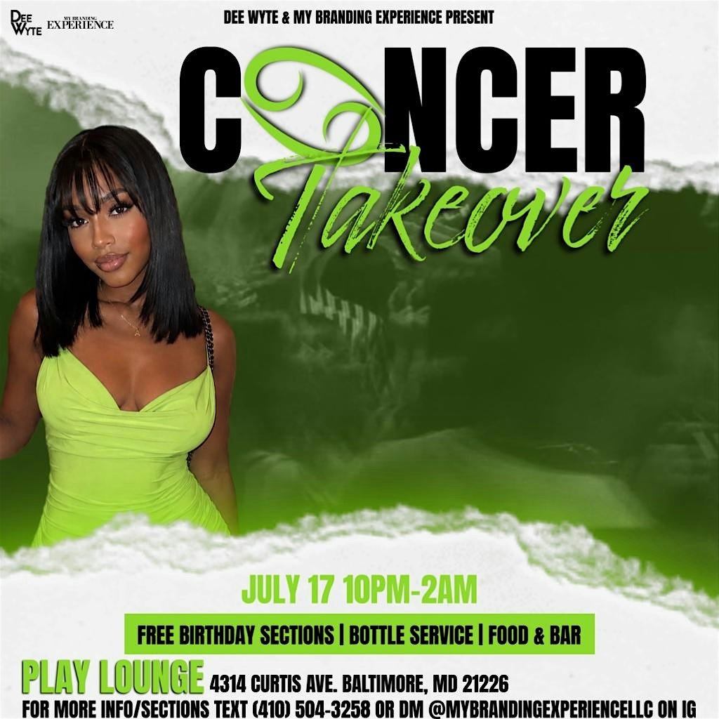CANCER TAKEOVER | FREE VIP SECTION FOR BDAY CELEBRATIONS | TEXT 4105043258 at 4314 Curtis Ave – Baltimore, MD