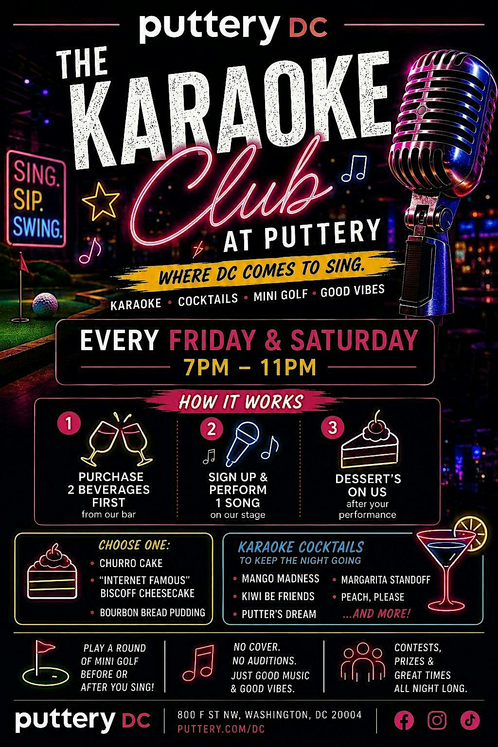 The Karaoke Club at Puttery at Puttery – Washington, DC
