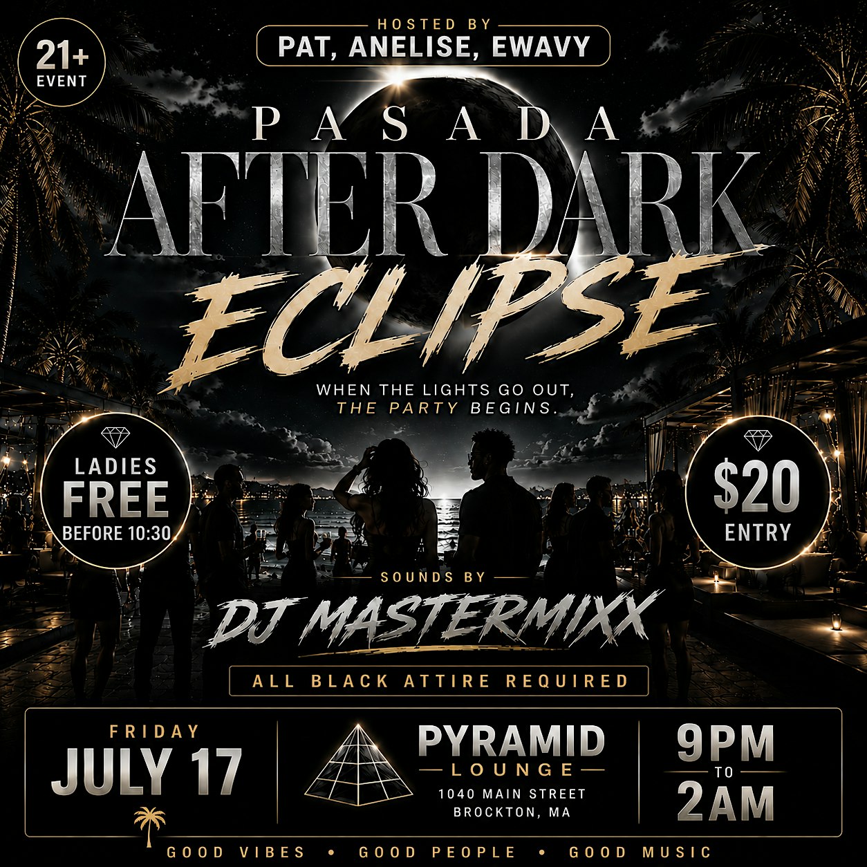 PASADA AFTER DARK: ECLIPSE at 1040 Main St – Brockton, MA