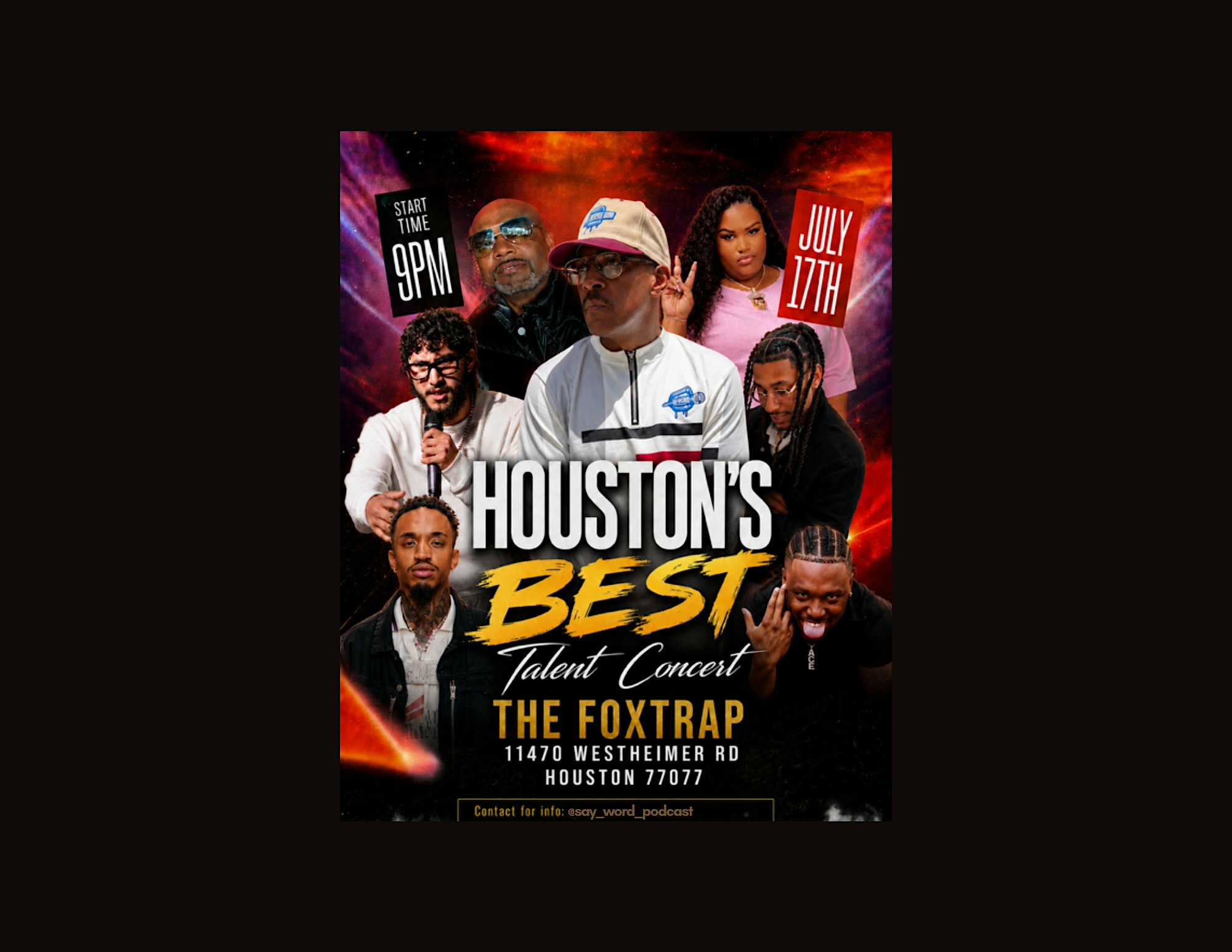 Say Word MIC DROP TALENT CONCERT at The Fox Trap Restaurant & Lounge – Houston, TX
