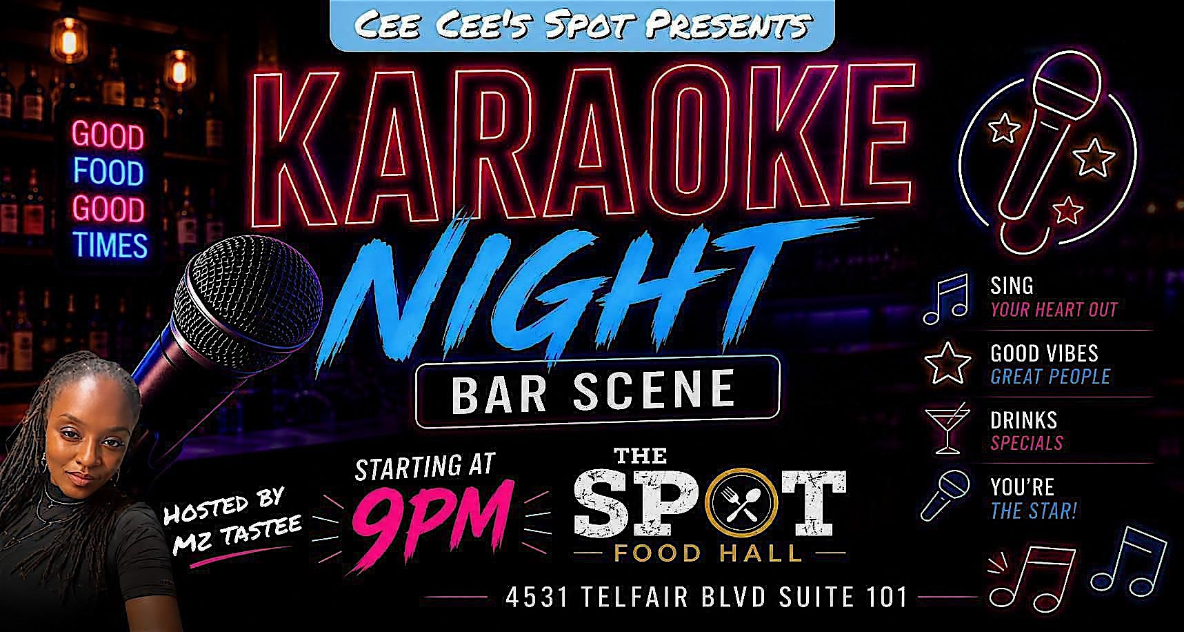 Karaoke Night hosted by Mz Tastee! at The Spot Food Hall – Camp Springs, MD