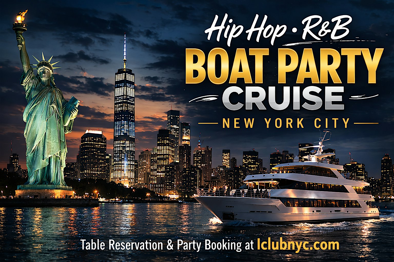 HIP HOP AND R & B BOAT PARTY #1 NYC Cruise Series at Pier 36 NYC – New York, NY
