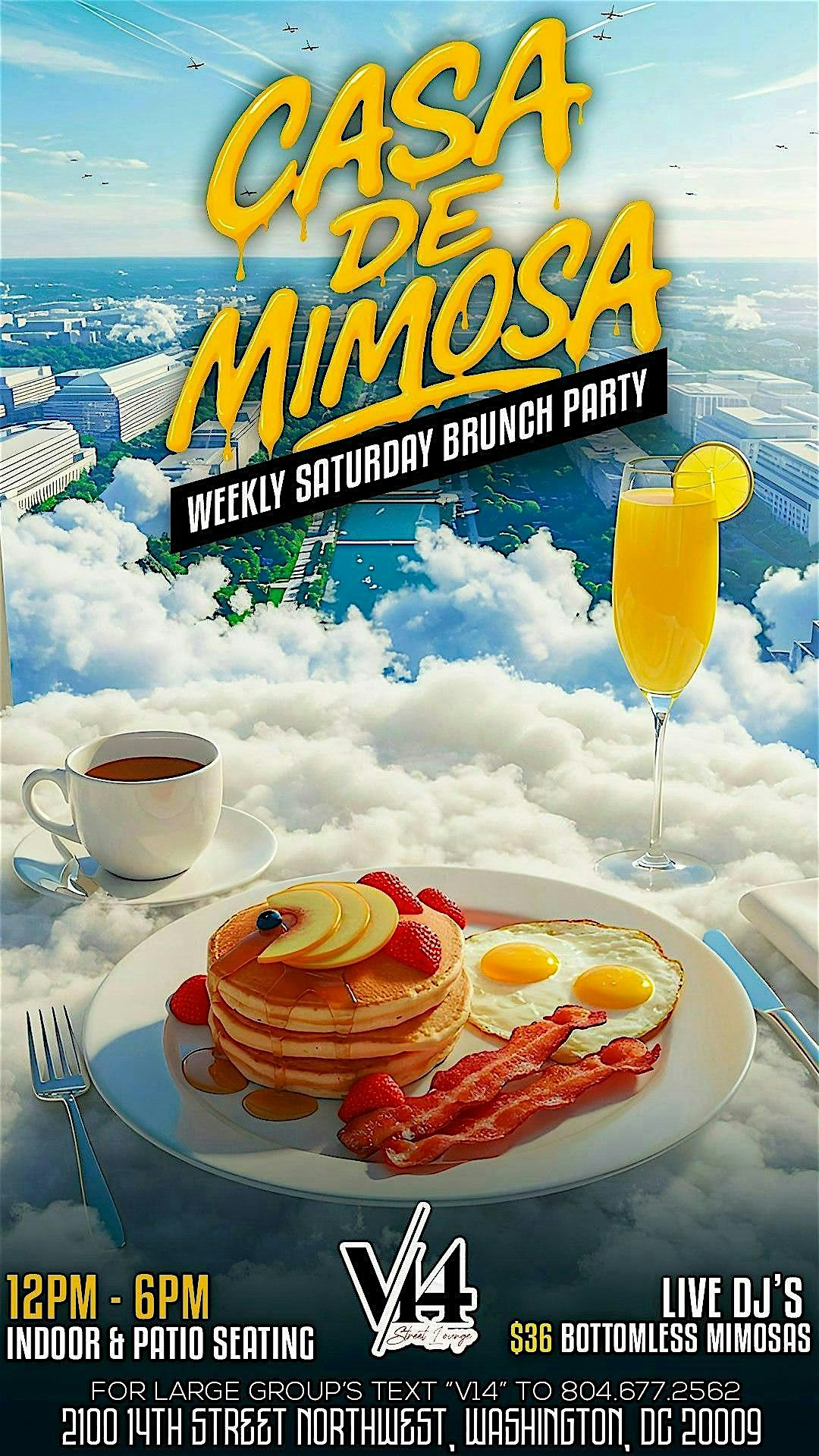 Casa De Mimosa | Saturday Brunch at V14 at V14 Street Lounge – Washington, DC
