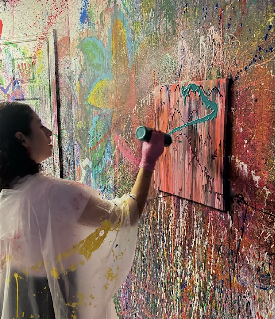 Paint Splatter Session 11:30am-12:30pm ( BYOB) at JOES PALETTE ART & SPLATTER STUDIO – Largo, FL