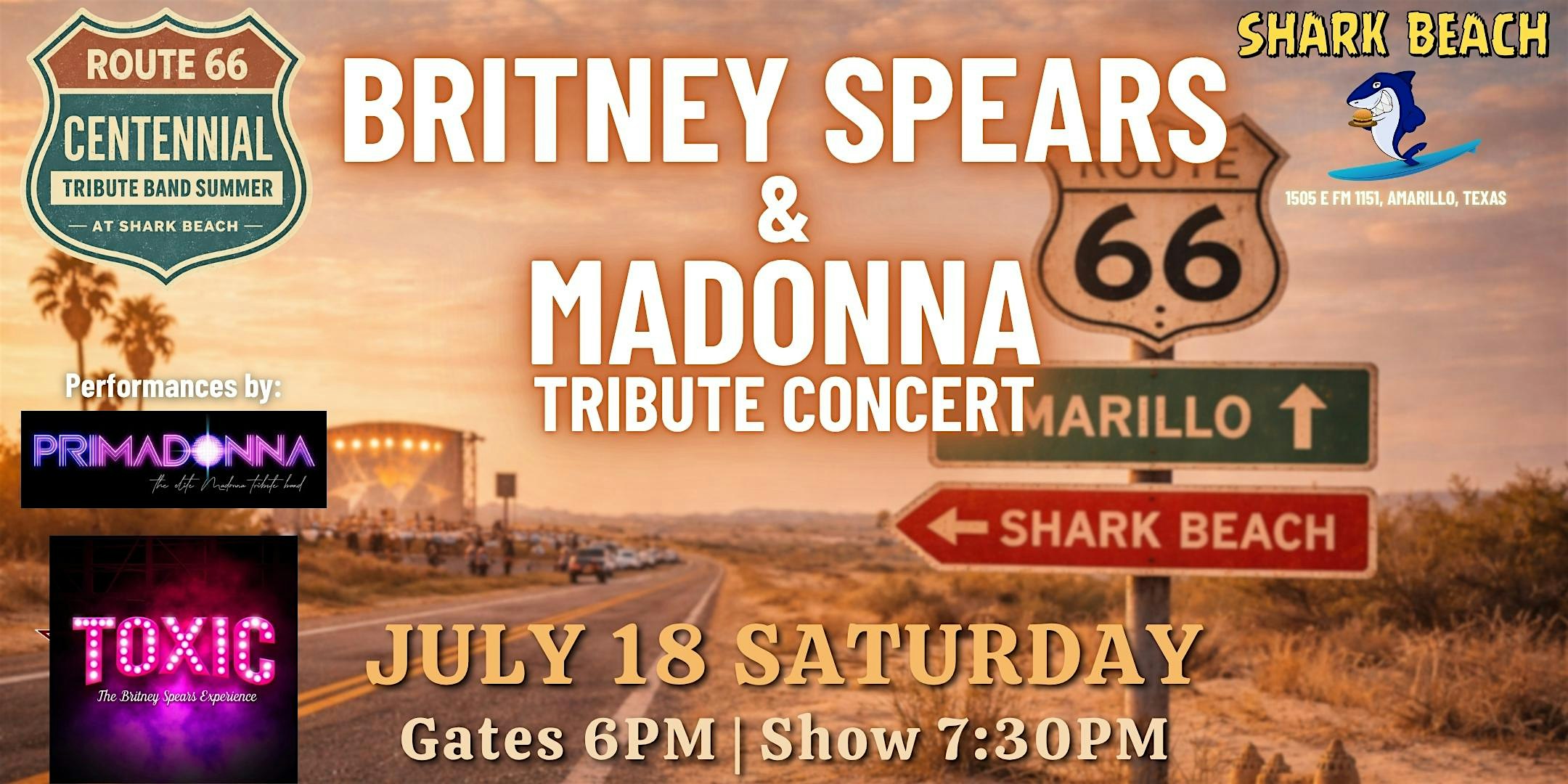 TOXIC and PriMadonna DOUBLE TRIBUTE to Britney Spears/Madonna LIVE at Shark Beach Burgers – Amarillo, TX