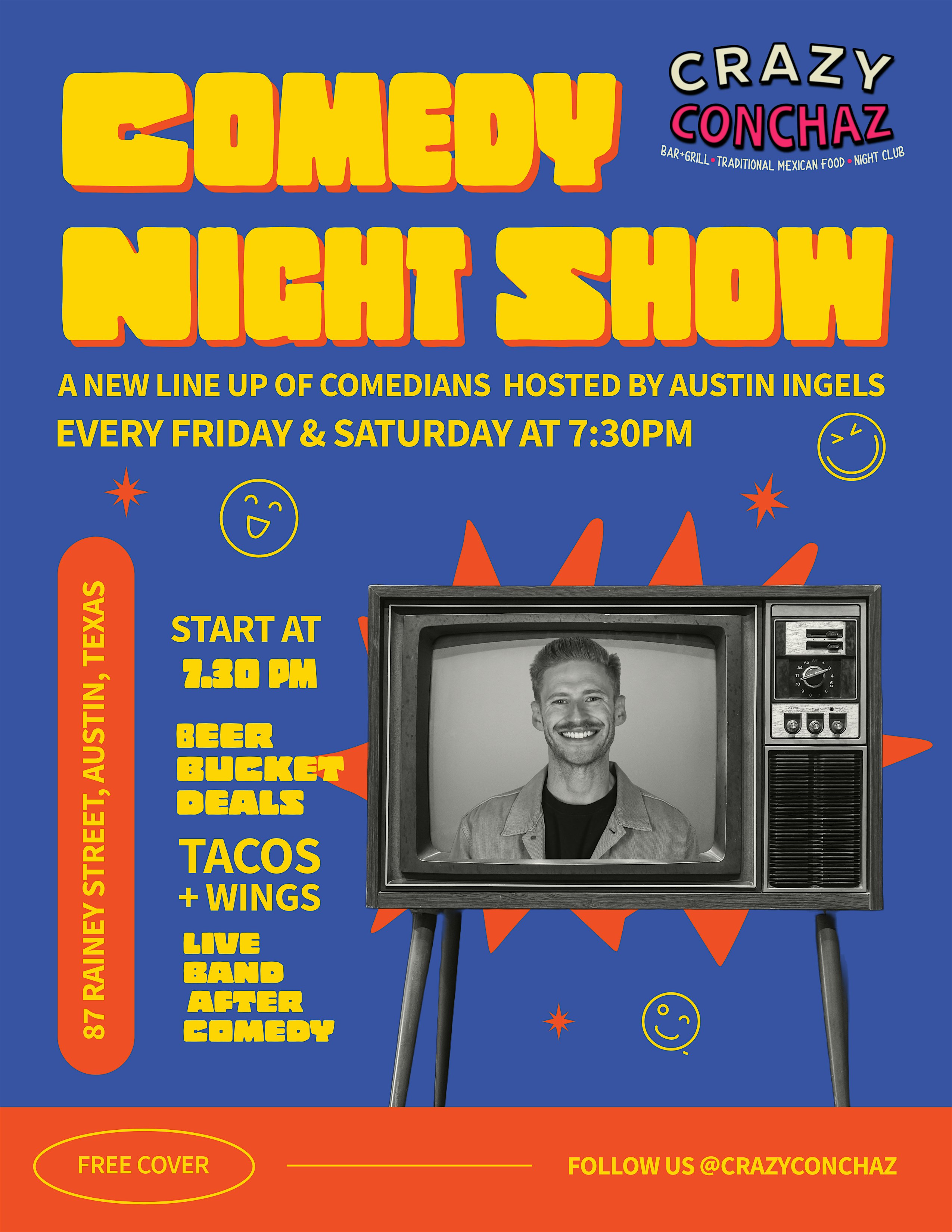 Comedy On Rainey at Crazy Conchaz at Crazy Conchaz – Austin, TX