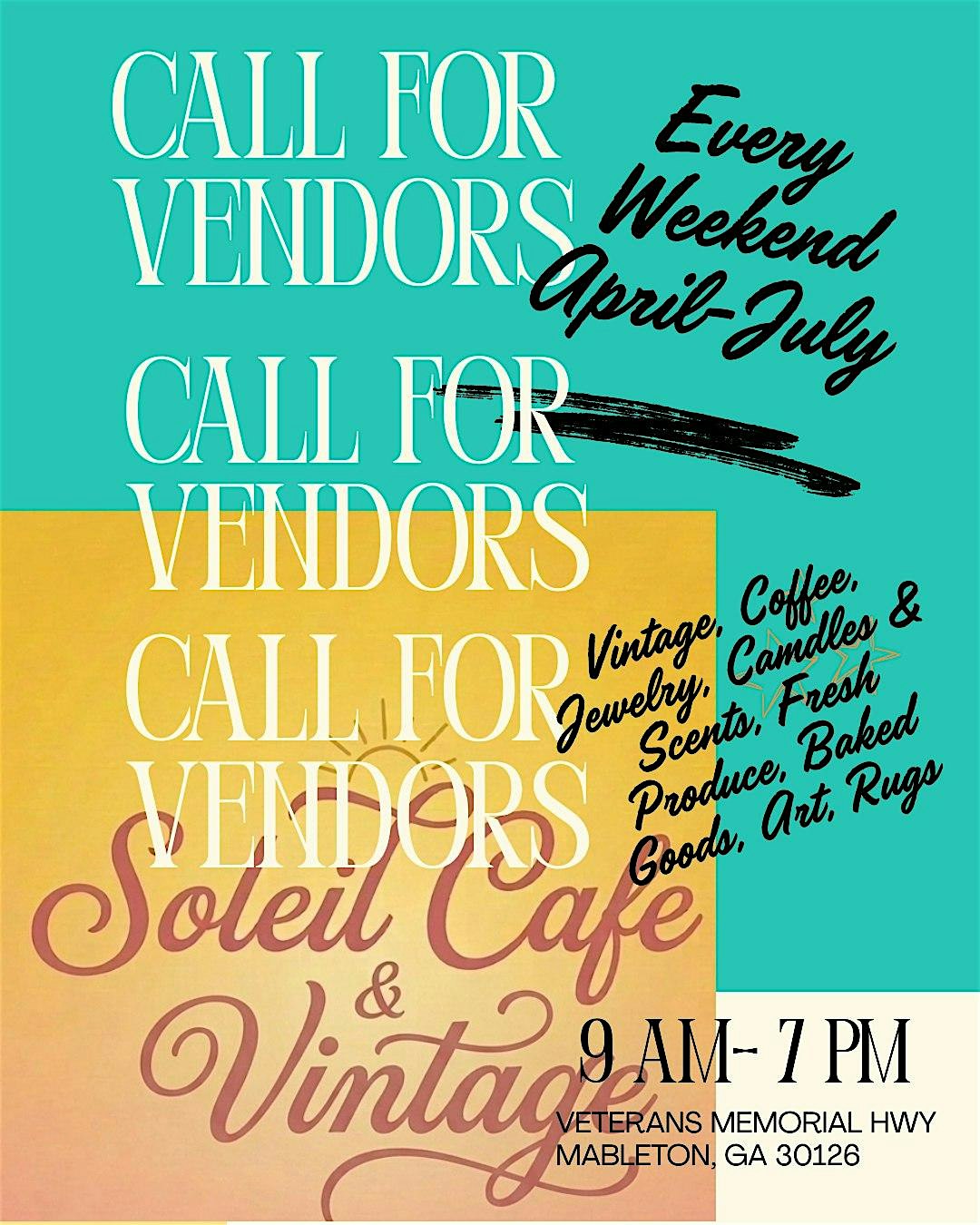 Soleil Cafe & Vintage Market at 1150 Veterans Memorial Hwy SW – Mableton, GA