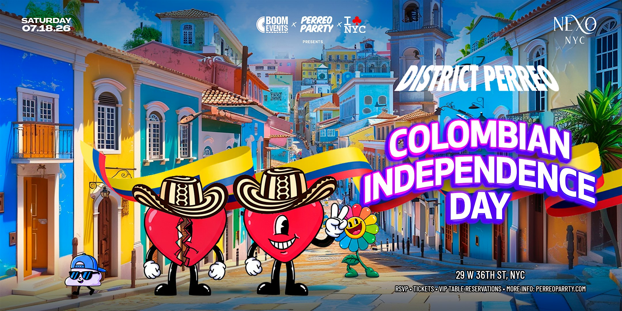 NEXO – COLOMBIAN INDEPENDENCE DAY | DISTRICT PERREO at 29 W 36th St. – New York, NY