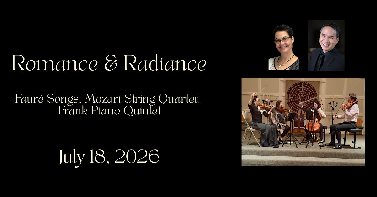 “Romance & Radiance” Classical Concert at St. James Lutheran Church – Montague, MI