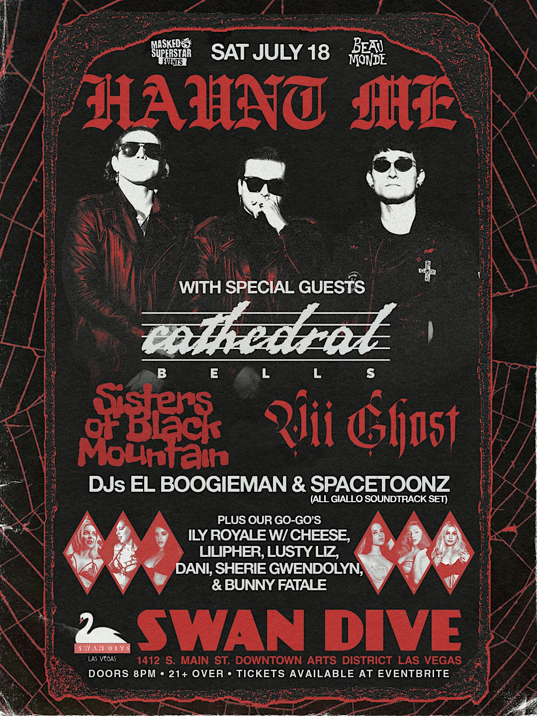 Haunt Me, Cathedral Bells, Sisters of Black Mountain, VII Ghost @ SwanDive at Swan Dive – Las Vegas, NV