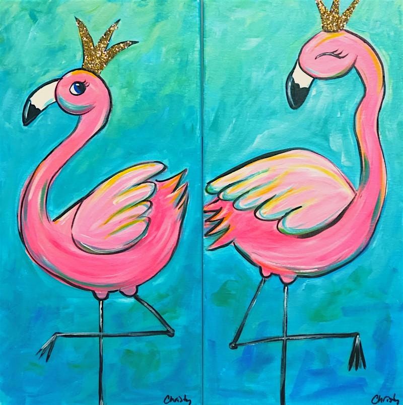 Mini & Me | 1 Ticket Covers 2 | Flamingos at Wine & Design Studio – Chapel Hill, NC