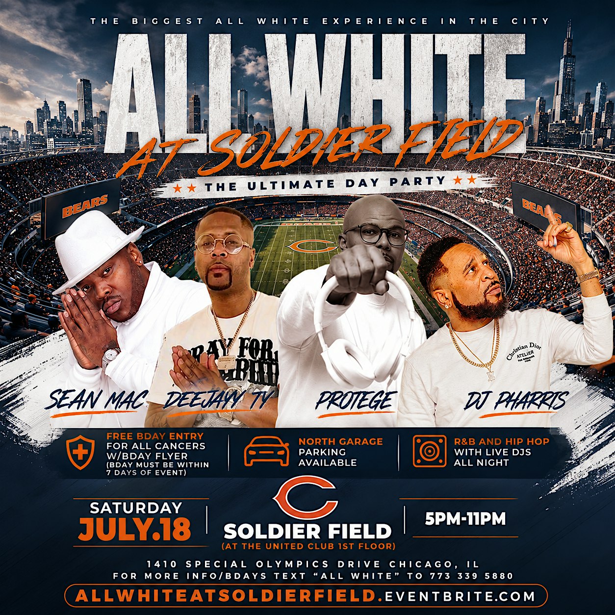 All White at Soldier Field (United Club) at Soldier Field – Chicago, IL