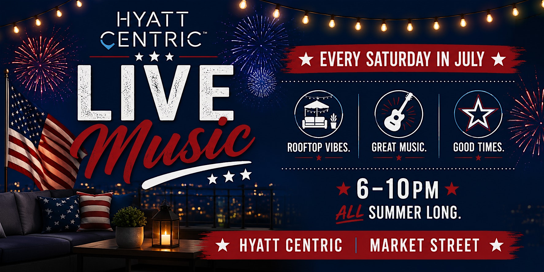 Live Music Every Saturday in July at Hyatt Centric The Woodlands – The Woodlands, TX