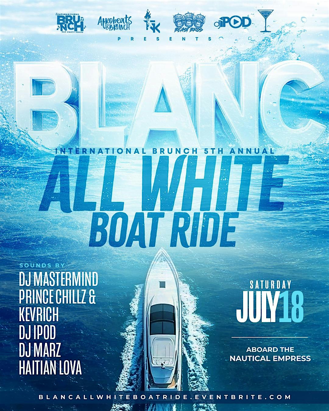 Blanc All White Boat Ride at Nautical Empress – New York, NY