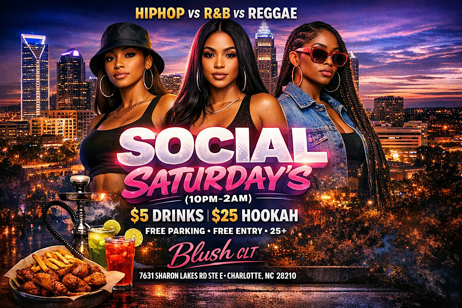 Social Saturdays: HipHop vs R&B vs Reggae at Blush CLT – Charlotte, NC
