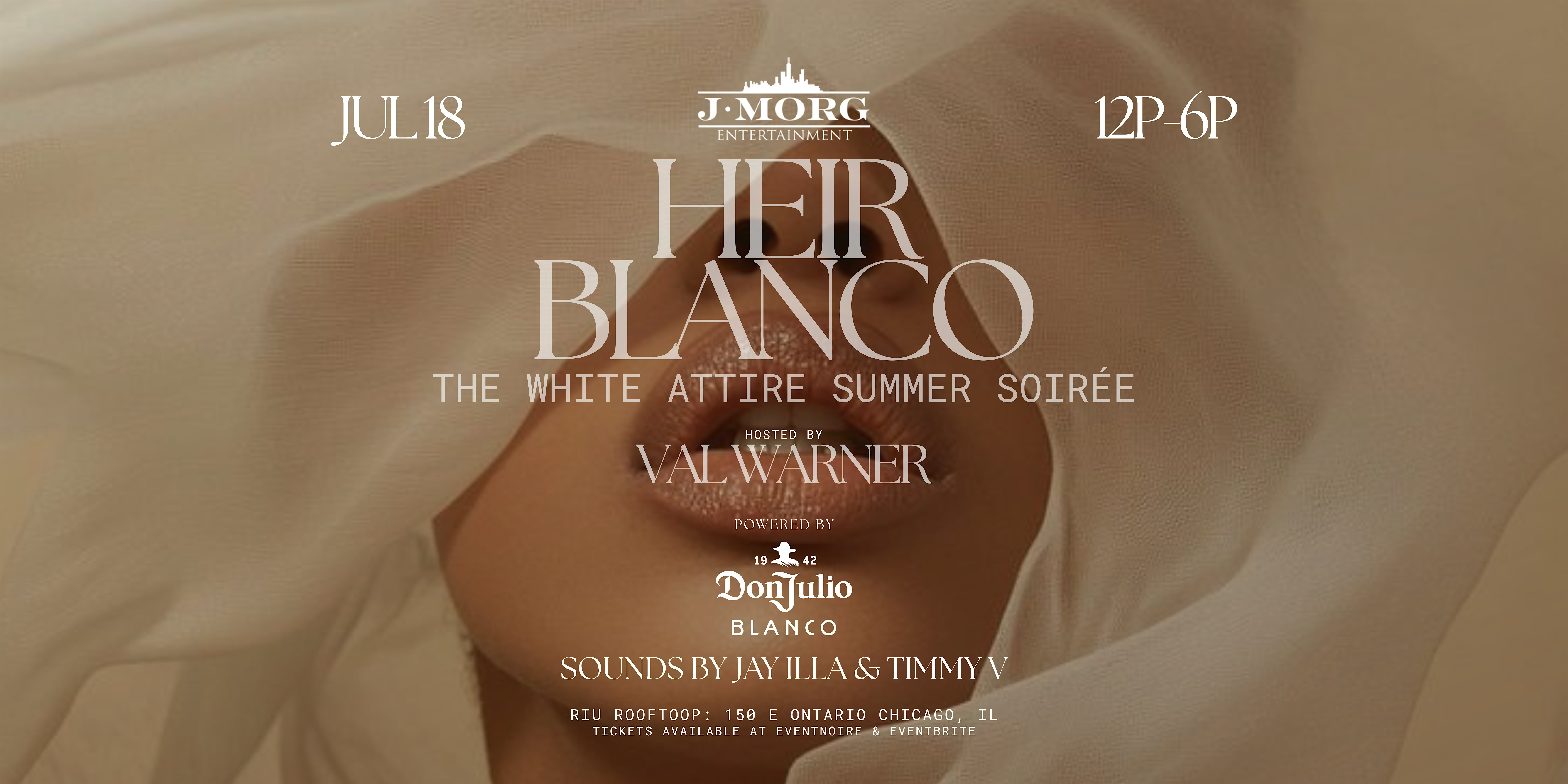 J-MORG ENTERTAINMENT PRESENTS: HEIR BLANCO: THE WHITE ATTIRE SUMMER SOIRÉE! at Hotel Riu Plaza Chicago – Chicago, IL