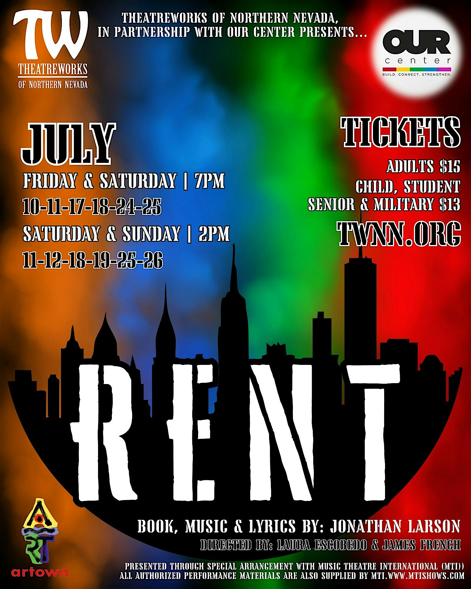 RENT at Theater Works-Northern Nevada – Reno, NV