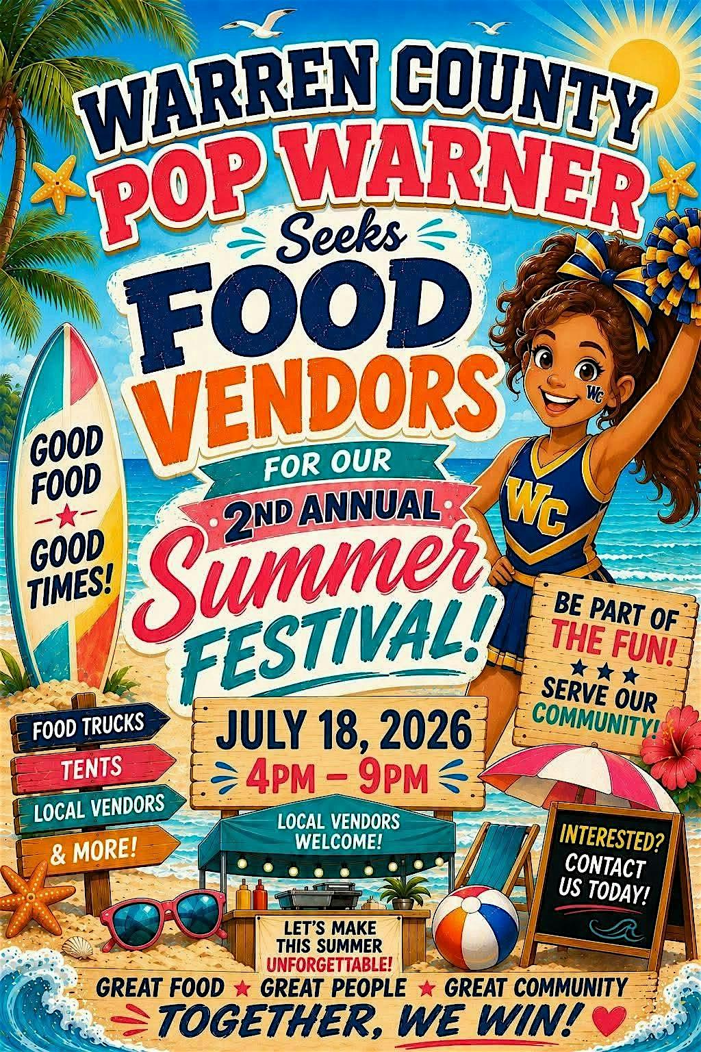 Warren County Pop Warner 2nd Annual Summer Food Truck Festival at 46 Norwood St – Warrenton, GA