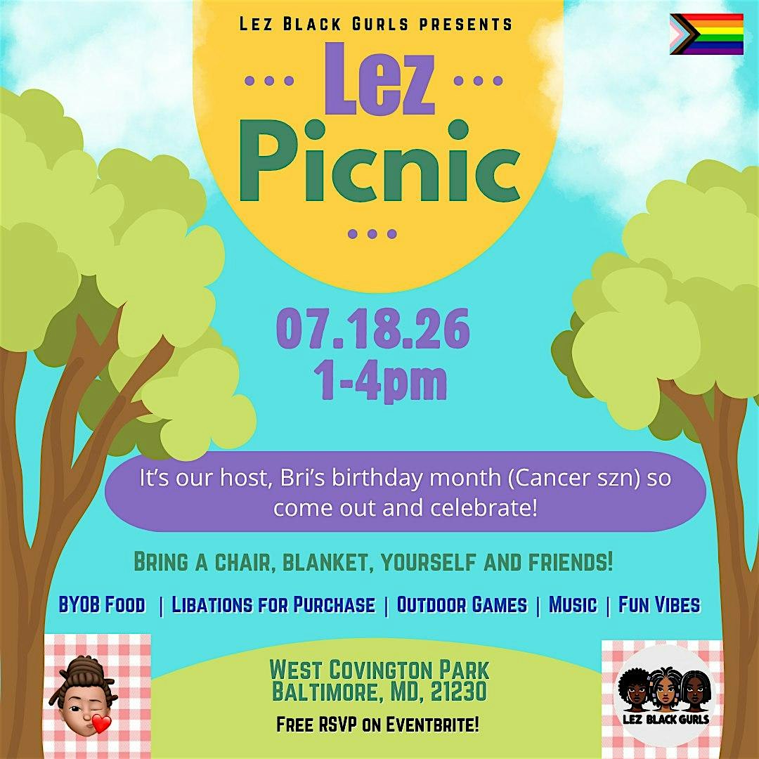 Lez Black Gurls presents Lez Picnic at West Covington Park – Baltimore, MD