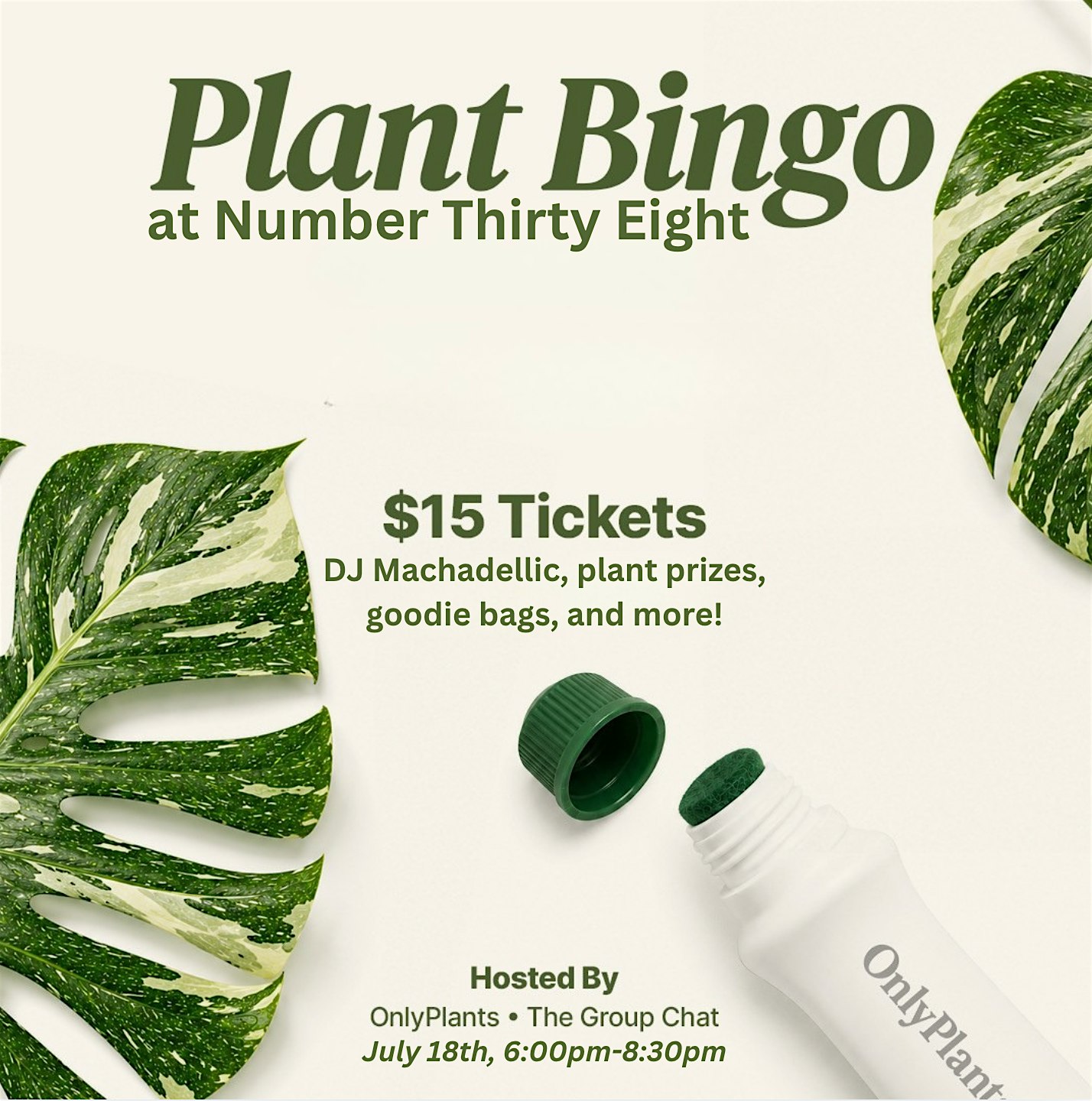 PLANT BINGO! (OnlyPlants x TheGroupChat) at Number Thirty Eight – Denver, CO