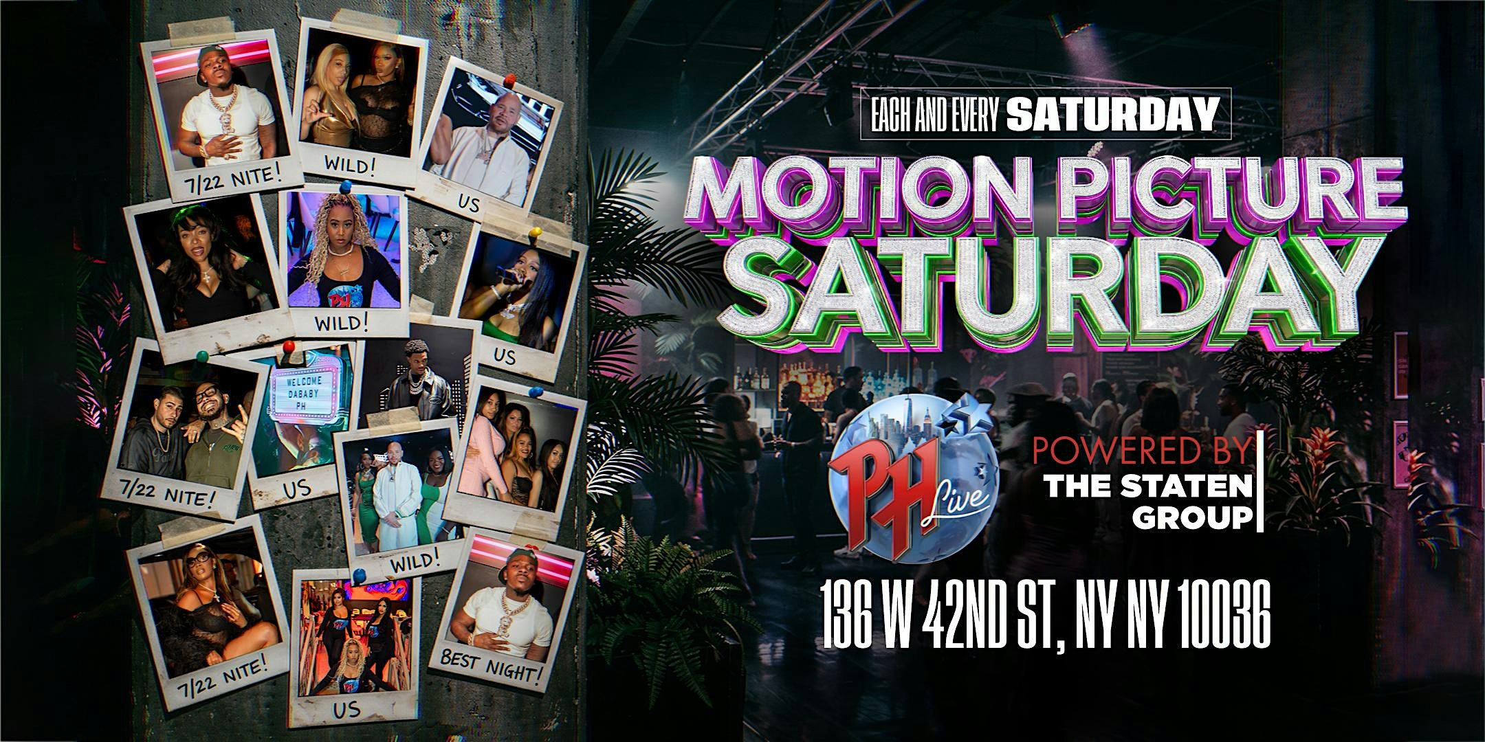 MOTIONS PICTURE SATURDAYS AT PLANET HOLLYWOOD NYC at Planet Hollywood New York – New York, NY