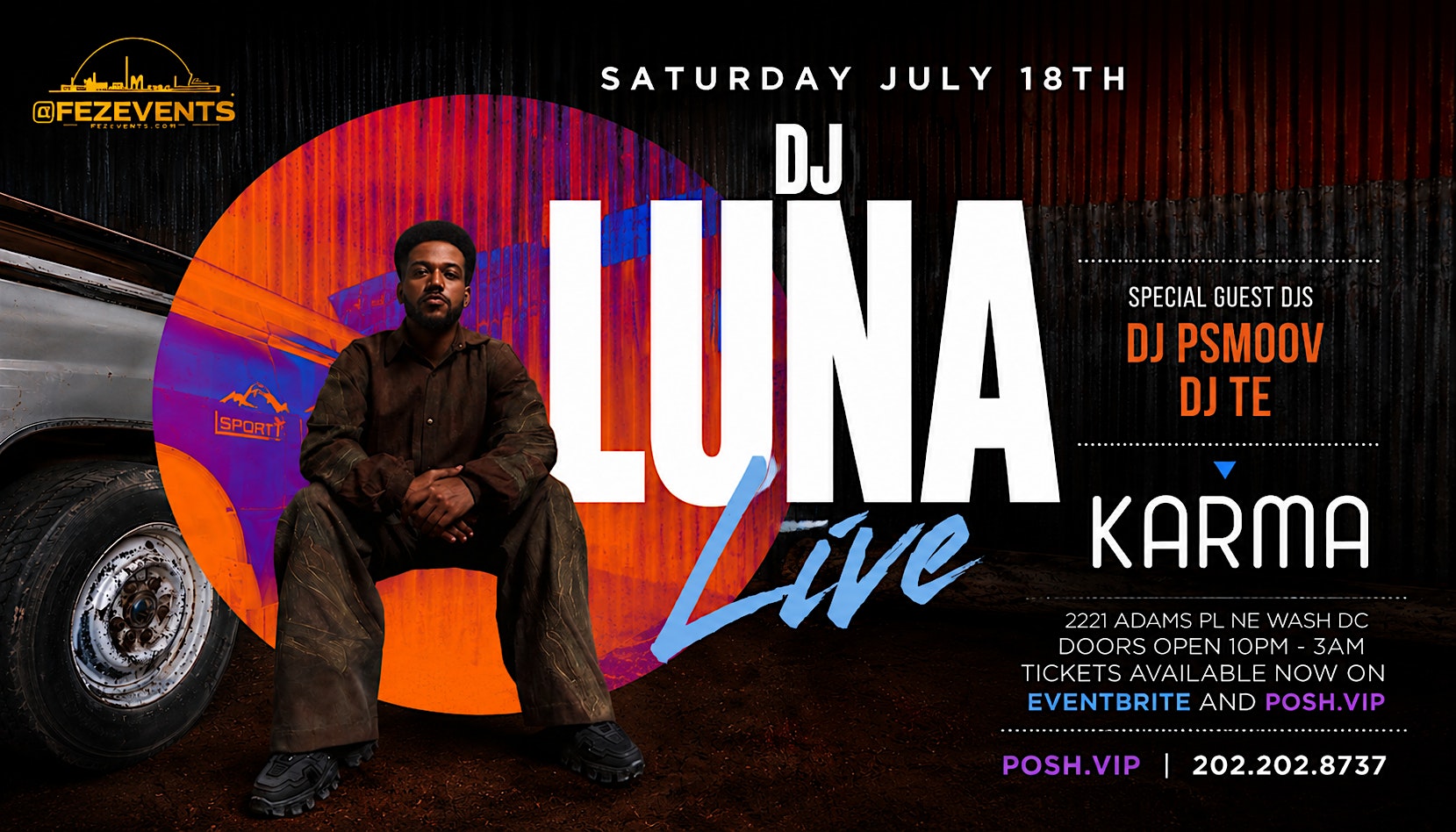 DJ LUNA LIVE in DC at Karma DC Live Music Venue – Washington, DC