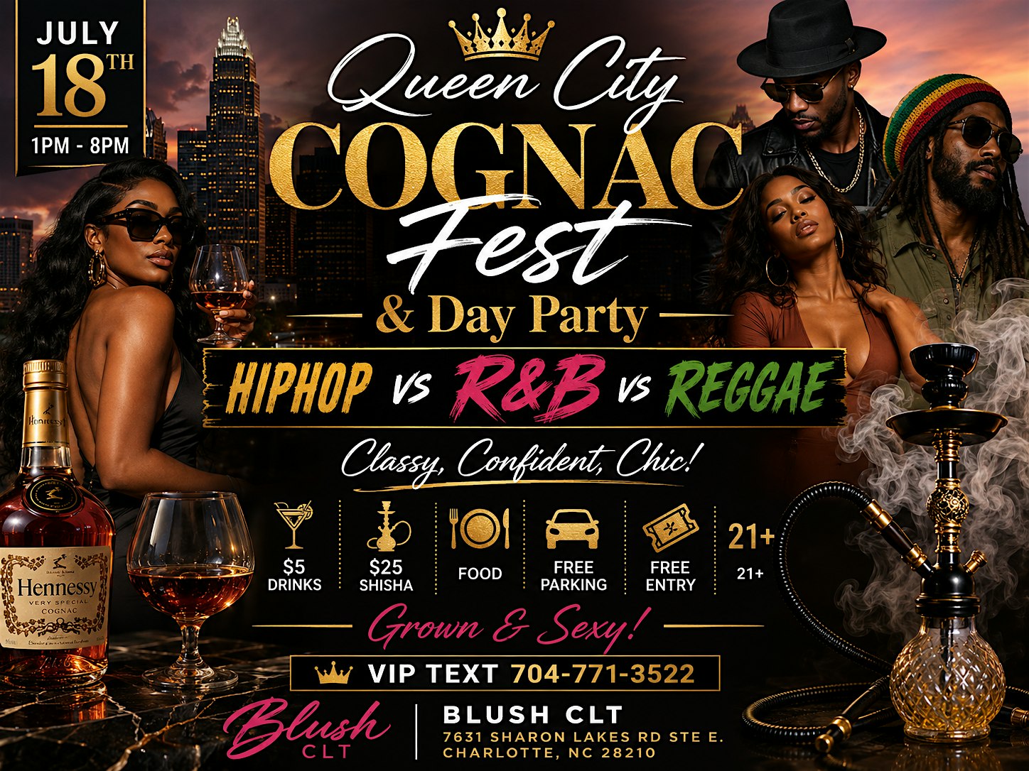Queen City Cognac Fest & Day Party at Blush CLT – Charlotte, NC