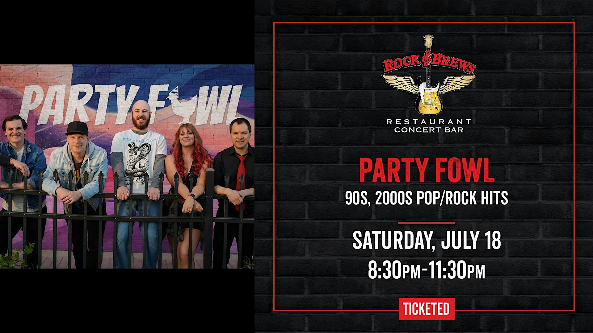 PARTY FOWL 90s-2000s COVER BAND @ Rock & Brews Royal Oak at Rock & Brews Royal Oak – Royal Oak, MI