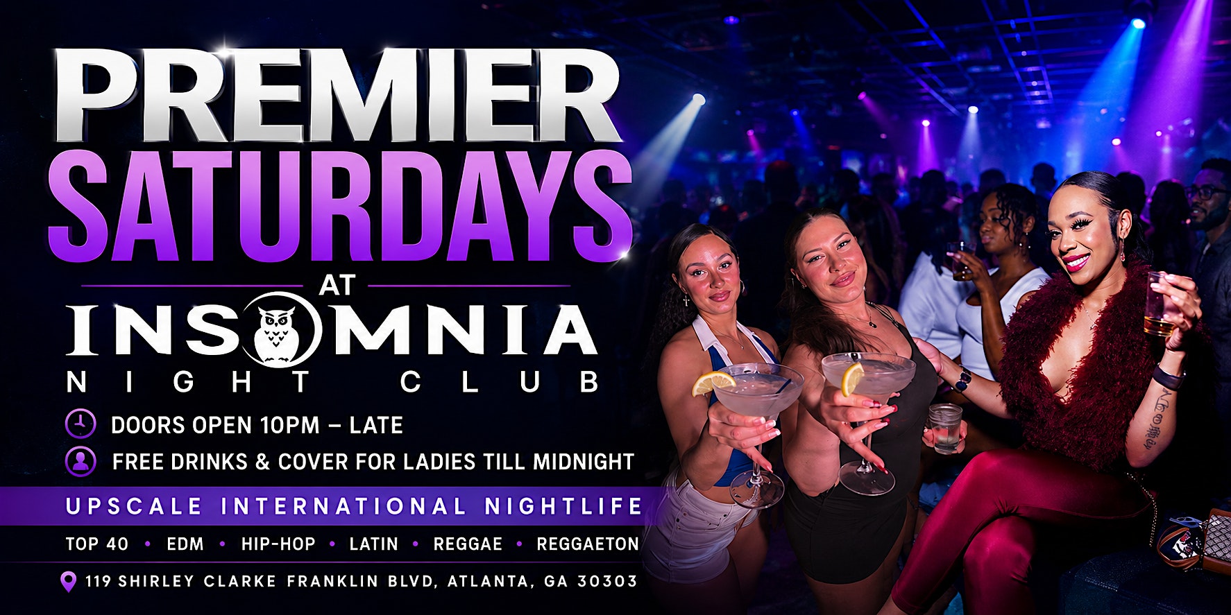 Premier Saturdays at Insomnia at Insomnia Nightclub – Atlanta, GA